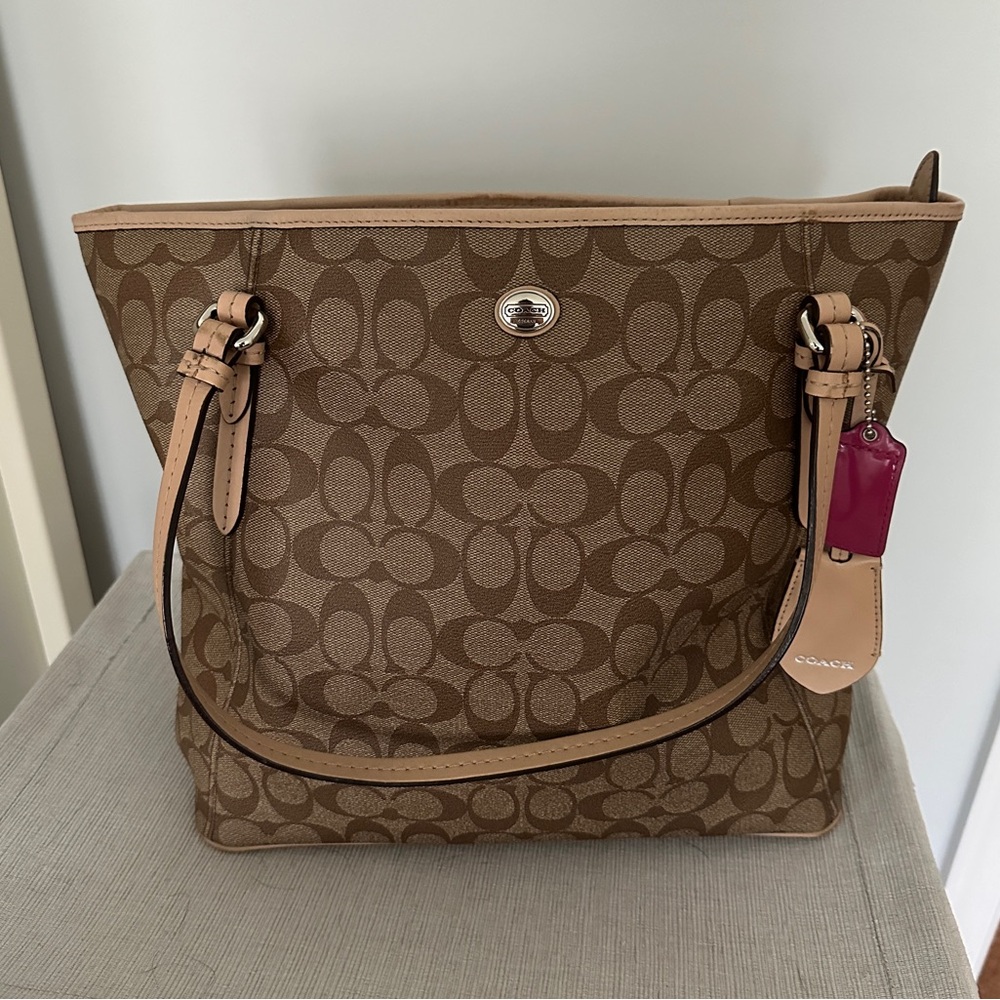Coach Brown Signature Tote Bag